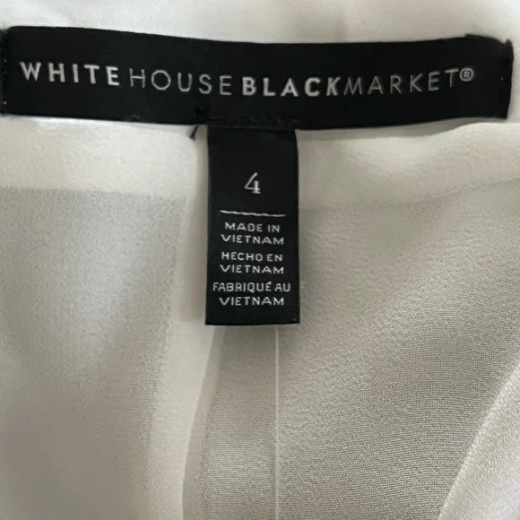 White House Black Market V-Neck Sleeveless White Blouse NWT! - Picture 3 of 11